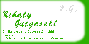 mihaly gutgesell business card